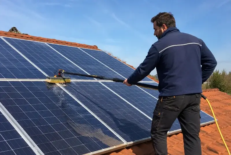 Nettoyage et entretien de panneaux solaires à Rannée